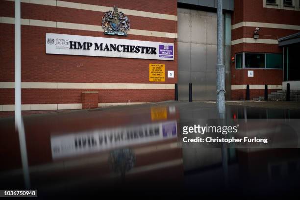 General view of Manchester Prison where prison officers are staging a 'walk-out' on September 14, 2018 in Manchester, England. The Prison Officers...