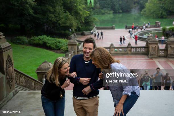 ?Tonight Show? host Jimmy Fallon is took his late night show on the road ? to Central Park! TODAY?s Savannah Guthrie and Hoda Kotb joined Fallon for...