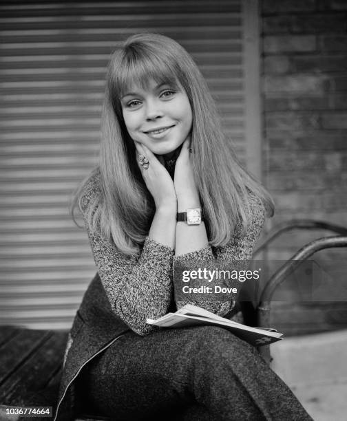 Serbian actress Neda Arneric posed prior to departing from London airport on 16th November 1970.