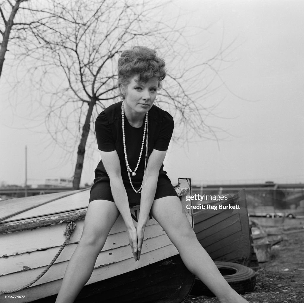 English Actress Jo Rowbottom Posed Sitting On A Boat On The Thames english-actress-jo-rowbottom-posed-sitting-on-a-boat-on-the-thames