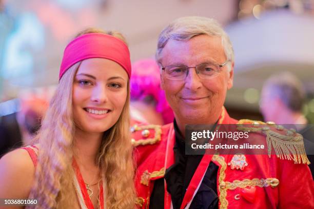 Politician Wolfgang Bosbach and his daughter Viktoria at a carnival meeting held by the German Bundesliga soccer club in Cologne, Germany, 21...