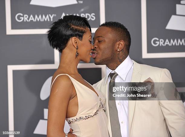 Bria Murphy and Precious arrive at the 52nd Annual GRAMMY Awards held at Staples Center on January 31, 2010 in Los Angeles, California.