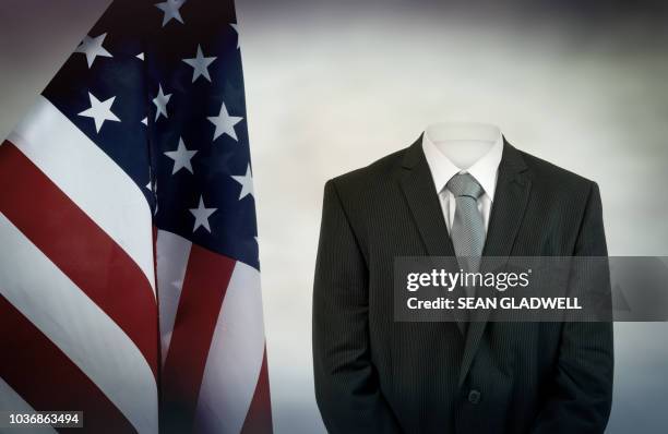 invisible man and american flag - governor imagens e fotografias de stock