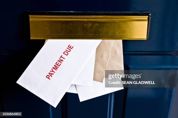 payment due - answering door stock pictures, royalty-free photos & images