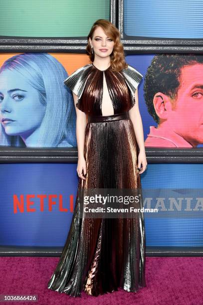 Emma Stone attends "Maniac" Season 1 Premiere at Center 415 on September 20, 2018 in New York City.