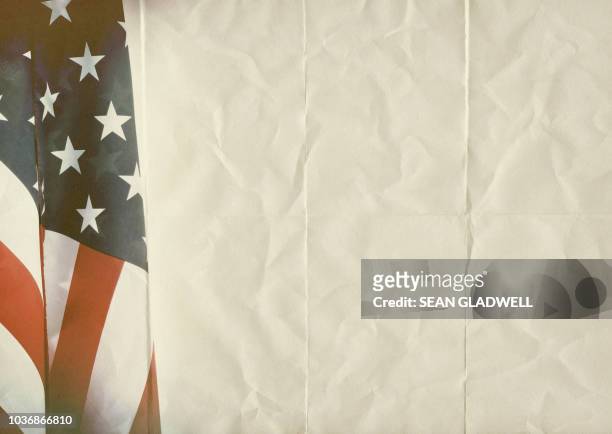 american flag on paper texture - wahlen politik stock-fotos und bilder