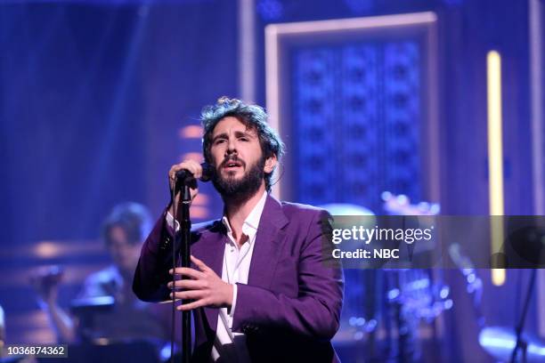 Episode 0928 -- Pictured: Singer Josh Groban performs "River" on September 20, 2018 --