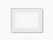 Blank white photo frame