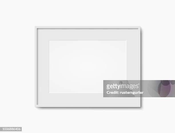 blank white photo frame - horizontal stock illustrations
