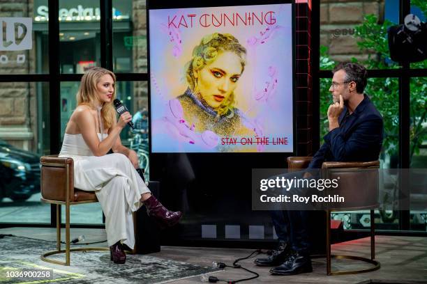 Kat Cunning discusses "The Deuce" and performs a song during the Build Series at Build Studio on September 20, 2018 in New York City.