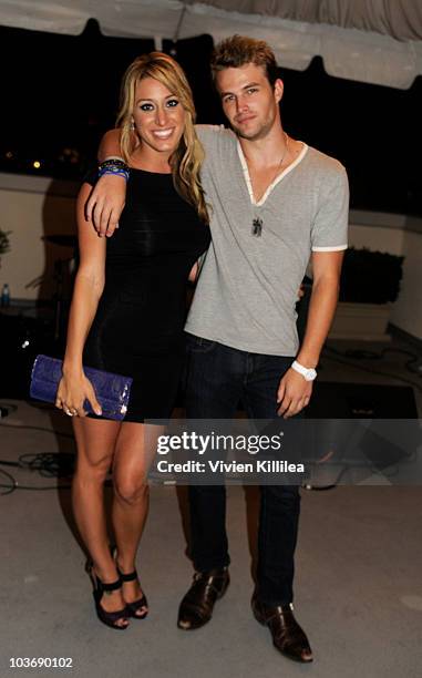 Personality Vienna Girardi and actor James Preston attends the Reality Cares Cancer Benefit at the Luxe Hotel on August 27, 2010 in Los Angeles,...