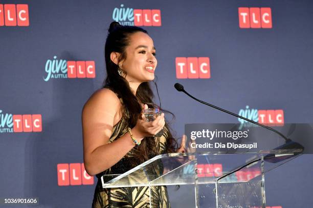 Jazz Jennings of TLC's I Am Jazz speaks onstage during 2018 TLC's Give A Little Awards on September 20, 2018 at Park Hyatt in New York City.