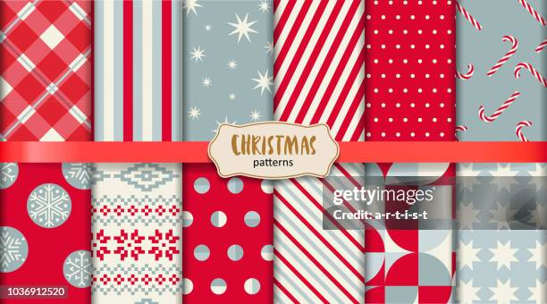 ilustrações de stock, clip art, desenhos animados e ícones de christmas patterns - wrapping paper