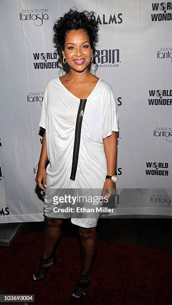 Actress LisaRaye arrives at singer Fantasia Barrino's official release party for the new album, "Back to Me" at the Rain Nightclub inside the Palms...