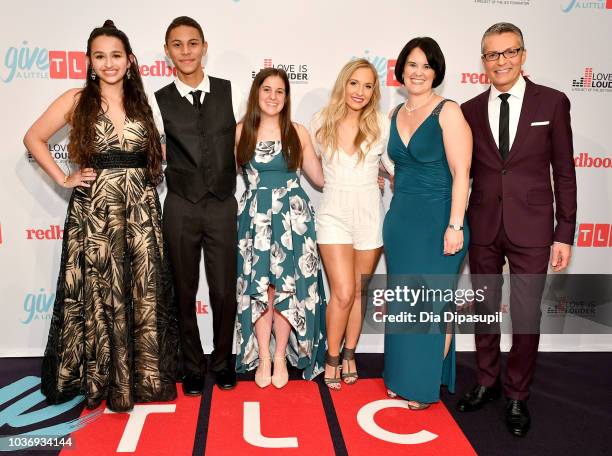 Jazz Jennings, Jaylen Arnold, Carlee Grossman, Jessie Chris, Kristen Caminiti and Randy Fenoli attend 2018 TLC's Give A Little Awards on September...