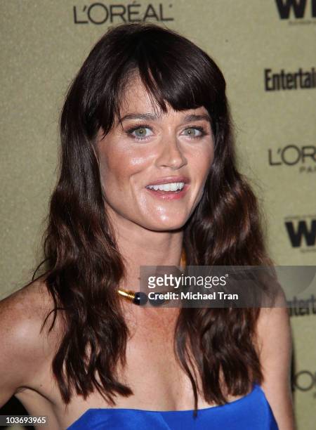 Robin Tunney arrives at the Entertainment Weekly and Women In Film pre-EMMY party held at The Sunset Marquis Hotel on August 27, 2010 in West...