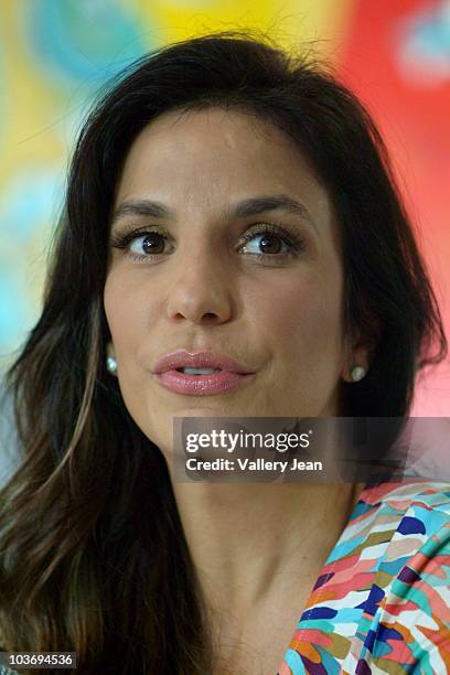 Ivete Sangalo attends press conference at Gibson Miami Showroom on August 27, 2010 in Miami, Florida.