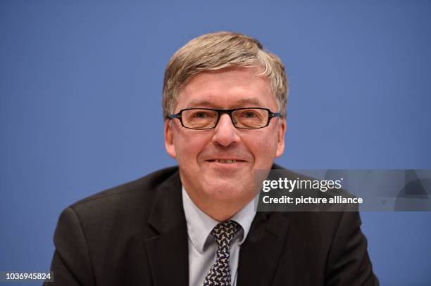 Hans-Peter Bartels, the military commissioner to the parliament presents his annual report at the federal press conference in Berlin, Germany, 24...