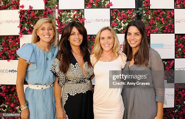 Jessica Lowe, Jillian Woolstein, Katie May and Amanda Levy attend the BellaStyle Garden Event on August 27, 2010 in Los Angeles, California.