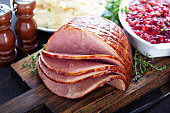 Holiday glazed sliced ham