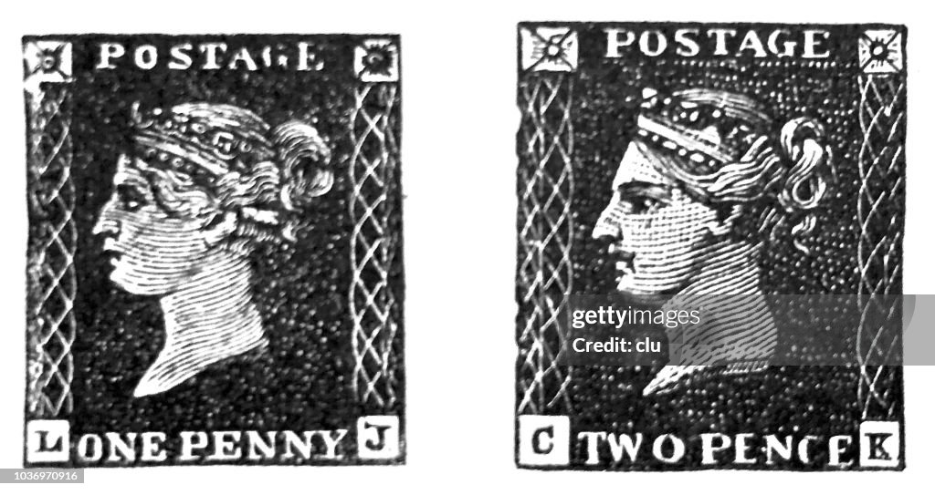 First stamp one penny in England