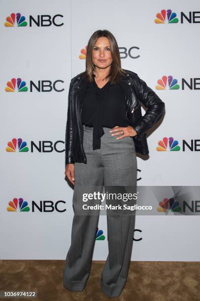 Actress Mariska Hargitay attends the NBC and The Cinema Society Party for the casts of NBC's 2018-2019 Season at the Four Seasons Restaurant on...