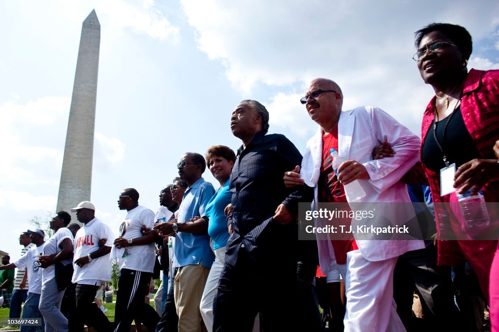 Sharpton Leads March Commemorating Anniversary Of MLK I Have A Dream Speech