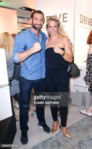 German actor Matthias Weidenhoefer and MMA athlete Julia Dorny during the discussion panel of Cliché Bashing - 'I m perfect Take it easy Girl vs....