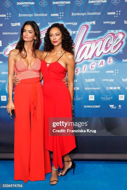 Shermine Shahrivar and Lilly Becker attend the premiere of 'Flashdance - Das Musical' at Mehr! Theater on September 20, 2018 in Hamburg, Germany.