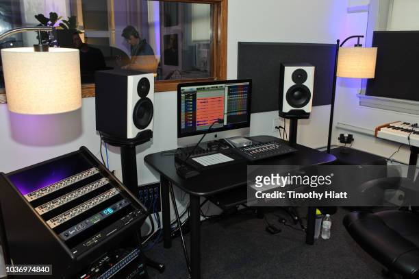 Students and guests use the Justin Tranter Recording Studio at The Chicago Academy For The Arts on September 20, 2018 in Chicago, Illinois.