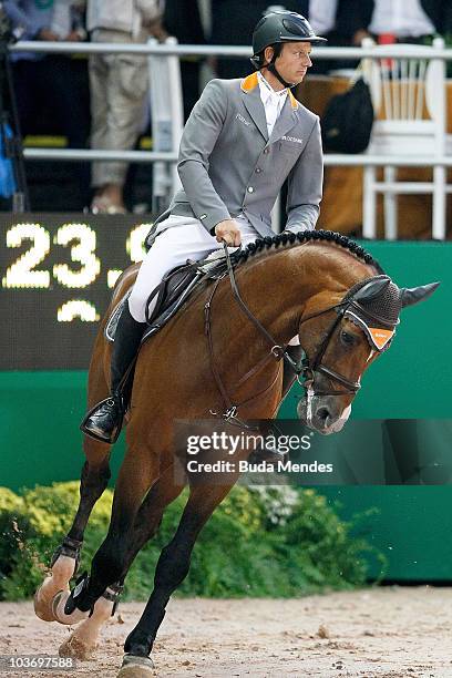Marco Kutscher in action on the horse Catoki during the Internacional Jumping Competition at 1m45 as part of the Athina Onassis International Horse...