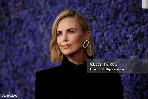 Charlize Theron attends Caruso's Palisades Village opening gala at Palisades Village on September 20, 2018 in Pacific Palisades, California.