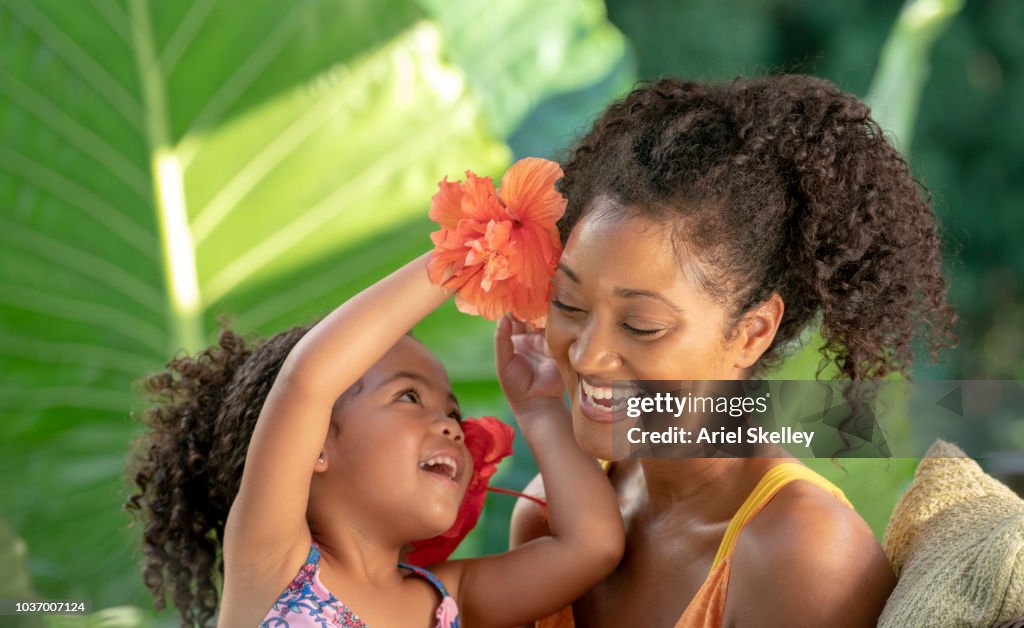 Mother and Daughter on Vacation