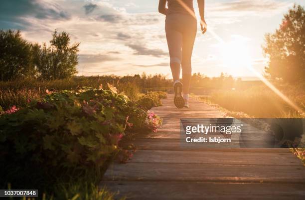 close up of jogging. - healthy lifestyle stock pictures, royalty-free photos & images