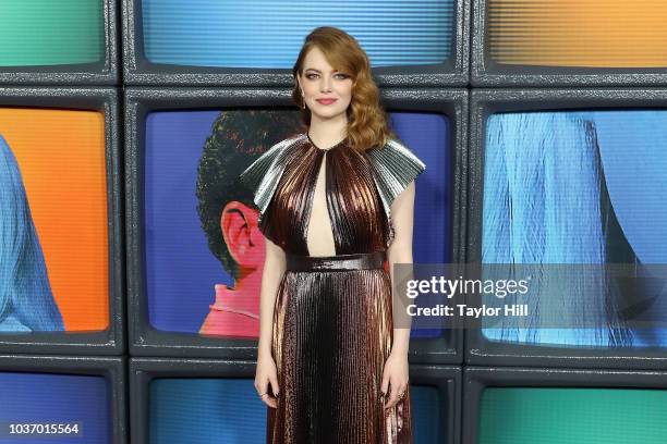 Emma Stone attends the Season One premiere of Netflix's "Maniac" at Center 415 on September 20, 2018 in New York City.