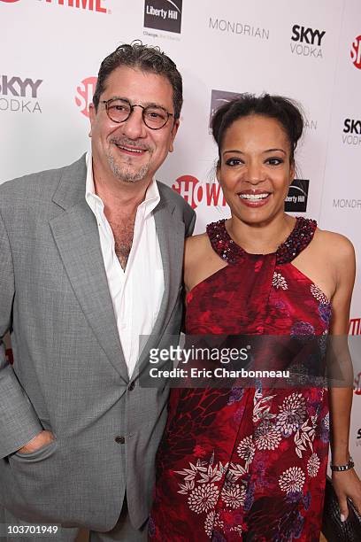 James Manos Jr. And Lauren Velez at Showtime's 2010 Emmy Nominees Party on August 28, 2010 at Skybar at Mondrian in West Hollywood, California.