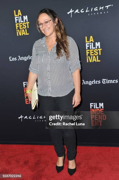 Director Dyana Winkler arrives at the 2018 LA Film Festival opening night premiere of "Echo In The Canyon" at John Anson Ford Amphitheatre on...