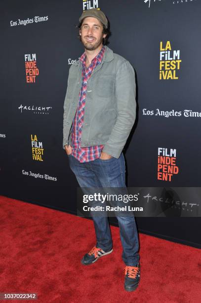 Director Brett Fallentine arrives at the 2018 LA Film Festival opening night premiere of "Echo In The Canyon" at John Anson Ford Amphitheatre on...