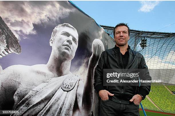 Lothar Matthaeus poses during the launch of the Day of Legends at the Olympic Stadium on August 29, 2010 in Munich, Germany. Five extreme sports...