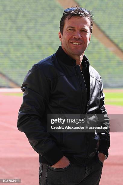 Lothar Matthaeus poses during the launch of the Day of Legends at the Olympic Stadium on August 29, 2010 in Munich, Germany. Five extreme sports...