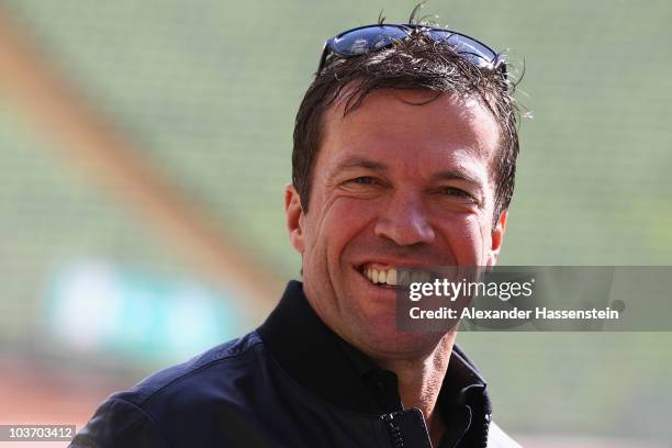 Lothar Matthaeus poses during the launch of the Day of Legends at the Olympic Stadium on August 29, 2010 in Munich, Germany. Five extreme sports...