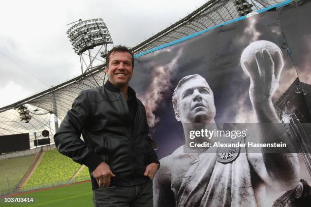 Lothar Matthaeus poses during the launch of the Day of Legends at the Olympic Stadium on August 29, 2010 in Munich, Germany. Five extreme sports...