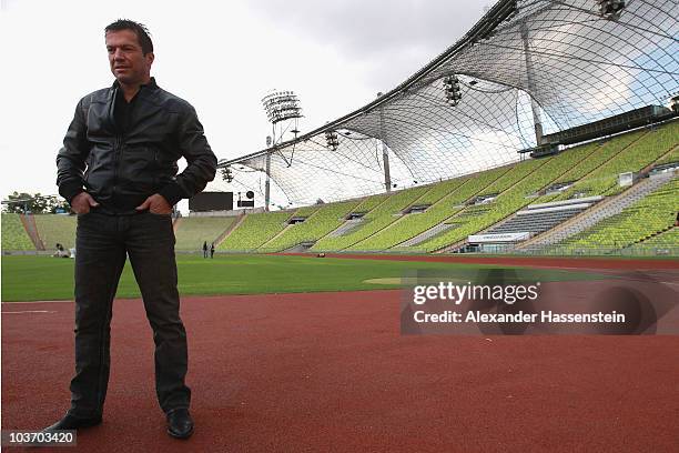 Lothar Matthaeus poses during the launch of the Day of Legends at the Olympic Stadium on August 29, 2010 in Munich, Germany. Five extreme sports...