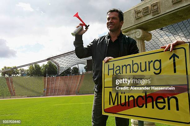 Lothar Matthaeus poses during the launch of the Day of Legends at the Olympic Stadium on August 29, 2010 in Munich, Germany. Five extreme sports...