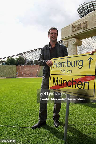 Lothar Matthaeus poses during the launch of the Day of Legends at the Olympic Stadium on August 29, 2010 in Munich, Germany. Five extreme sports...