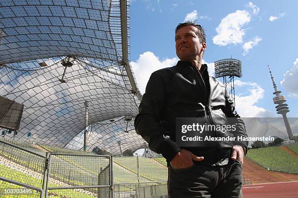 Lothar Matthaeus poses during the launch of the Day of Legends at the Olympic Stadium on August 29, 2010 in Munich, Germany. Five extreme sports...