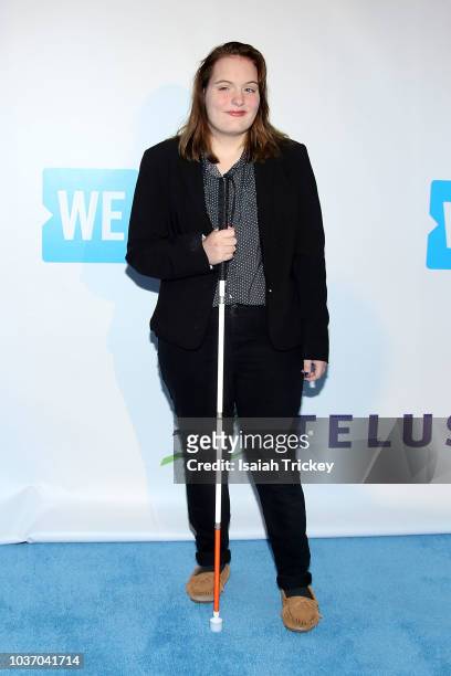 Cerenna-tee Racey arrives at WE Day Toronto on the WE Carpet at Scotiabank Arena on September 20, 2018 in Toronto, Canada.