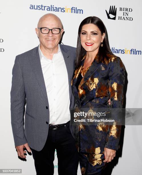 Kim Ledger and Ines Ledger attend the 9th annual Australians in film Heath Ledger scholarship dinner at Chateau Marmont on September 20, 2018 in Los...