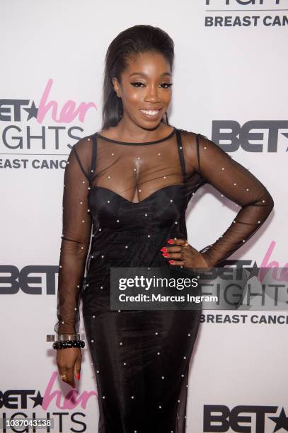 Singer Estelle attends the 'BET Her Fights Breast Cancer' special event at Riverside Epicenter on September 20, 2018 in Atlanta, Georgia.