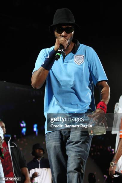 Of the Wu-Tang Clan performs during the 7th Annual Rock The Bells festival on Governors Island on August 28, 2010 in New York City.